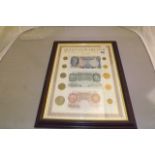 QUEEN ELIZEBETH 2 PRE DECIMAL CURRENCY 1953-1971 FRAMED