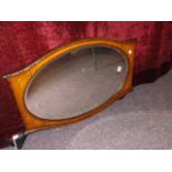 OAK FRAMED OVAL MIRROR