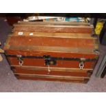 STEAMER TRUNK WITH DOME TOP