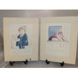 ORIGINAL CARTOON CARICATURES OFA LAW COURT WITH QUOTATIONS