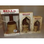 BELLS DECANTERS 40% 75CL,37.5CL & 18.75 CL BOXED