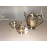 VINERS 3PCE PLATED TEA SERVICE