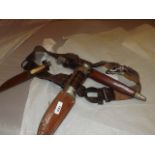 BOY SCOUT BELT WITH THREE SHEATH KNIVES