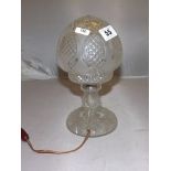 CRYSTAL BEDSIDE LAMP MUSHROOM SHAPE