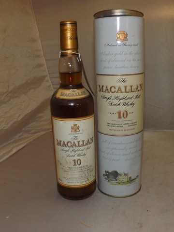 MACALLAN 10 YEAR OLD 40%700ML IN OLD TIN CANISTER