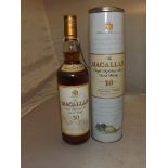 MACALLAN 10 YEAR OLD 40%700ML IN OLD TIN CANISTER