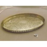 OVAL SHAPED SILVER PLATED TRAY  BY VINERS 18 X 11 ins