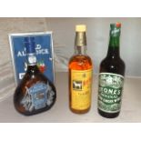 AULD ALLIANCE 40%70CL BOXED, WHITE HORSE 70PROOF262/3FLOZS NO 8304359 + sTONE'S GINGER WINE