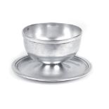 SALSIERA IN ARGENTO Italia, XX Sec. corpo liscio, cm.8x16 AN ITALIAN SILVER SALTCELLAR 20th