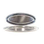 COPPIA DI VASSOI DA PESCE IN ACCIAO A PAIR OF STEEL TRAYS For fish        69x30 cm. Offerta Libera