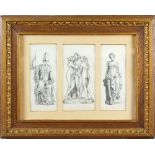 DISEGNO A MATITA XX Sec. "Figure tratte dall'antico", entro cornice  A PENCIL DRAWING 20th