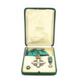 Order of Merit of the Italian Republic Gilt metal with enamel decorations, comprising also brooch