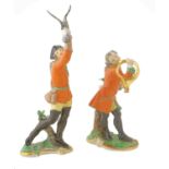 A pair of Nymphenburg figures Modelled as two huntsmen, mark under the base mid-20th century h. 23