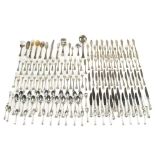 An Italian set of silver flatware (197) Silversmith ReC, comprising 30 forks, 18 knives, 18