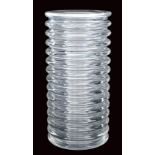 A crystal vase Cylindrical body 20th century h. 29 cm.