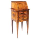 A French bois de rose and palisander sidetable With drop top and three drawers late 18th century