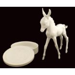 A Rosenthal lot (2) Two Rosenthal porcelain objects, one modelled as a young donkey and the other as
