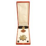 Order of the Holy Sepulchre Silver and red enamel knight commander cross, knight of the collar and