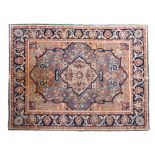 A Chinese Berkana carpet Persian ornamentations with herbal colors and cotton foundation with wool