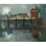 Eliano Fantuzzi "Castel Sant'Angelo", 1967, oil on canvas, signed on the lower left and on the