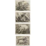 Giovan Battista Piranesi, " I Grotteschi" "I Grotteschi", complete series of four framed etchings.