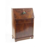 A walnut bureau with two drawers 20th century 110x71x36 cm.