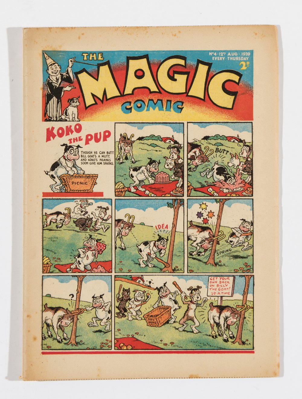 Magic Comic No 4 (1939). Bright, fresh covers, cream pages, a few light foxing spots [fn]