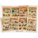 Adventure (1946-50). 1946: 16 issues between 1160-1170. 1947: 9 issues between 1189-1213. 1948: 25