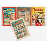 Dandy 335 New Year (1947) [vg+]. With Dandy Monster Comic 1949, 1950 and 1959. Annuals [vg/gd/