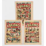 Beano (1942) 170 New Year, 171, 172. Propaganda war issues. "Waste Littler - Paste Hitler!".