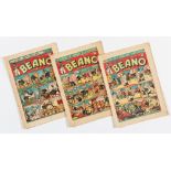 Beano (1942) 182, 183, 184. Propaganda war issues. Hitler gets ill when Lord Snooty spreads laughing