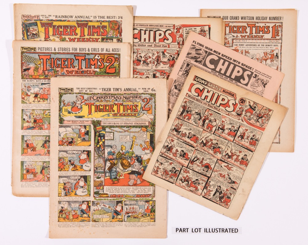 Tiger Tim's Weekly (1921-38) 11 issues including Xmas 1925 with Chips (1946-53) 28 issues comprising