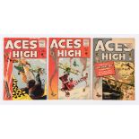 Aces High 1, 2, 4 (1955). 1: top cover piece torn away [gd-], 2: [fn-], 4: [gd+] (3). No Reserve