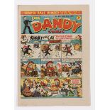 Dandy 256 (1943) Bumper Xmas Number. Propaganda war issue. Desperate Dan says 'When with hats and