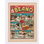 Beano No 22 (1938). Bright covers, cream/light tan pages with some small RH edge overhang tears.