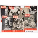 Picture Post (1938-39) Vol. 1: 3-6, 12; Vol. 2: 4-6, 13; Vol. 3: 1, 3, 4, 7. Good covers, rusty