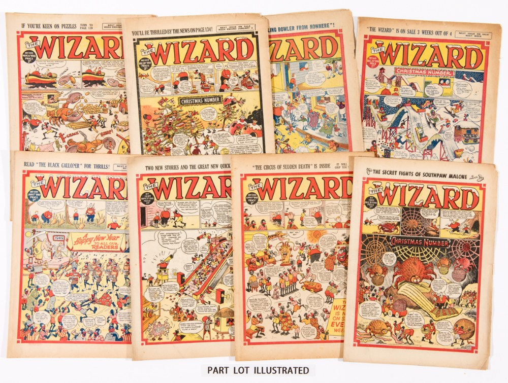 Wizard (1946-49). Comprising 1946 x 16 issues, 1947 x 29, 1948 x 21 (1176-1196 unbroken run incl