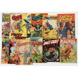 Adventure/Jungle reprint mix (1950s). Captain Vigour 4, Comicolour 1, Batman 34 [fr], Cap Marvel