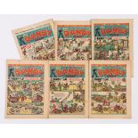 Dandy (1941-42) 195, 196, 198, 201, 206, 224. Propaganda war issues [vg/vg+] (6)