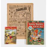 The Bouncer No 1 (1939) with Sunny Stories 29 (1959) and Sunny Stories Annual 1 (1959)