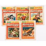 Hurricane (1964) 1-5. Starring Typhoon Tracy, Skid Solo and Rod The Odd Mod. Bright covers, rusty