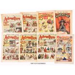 Adventure (1950) 1303-1354. Complete year with 1949 x 38 issues incl Xmas and 1934-46 x 14 issues