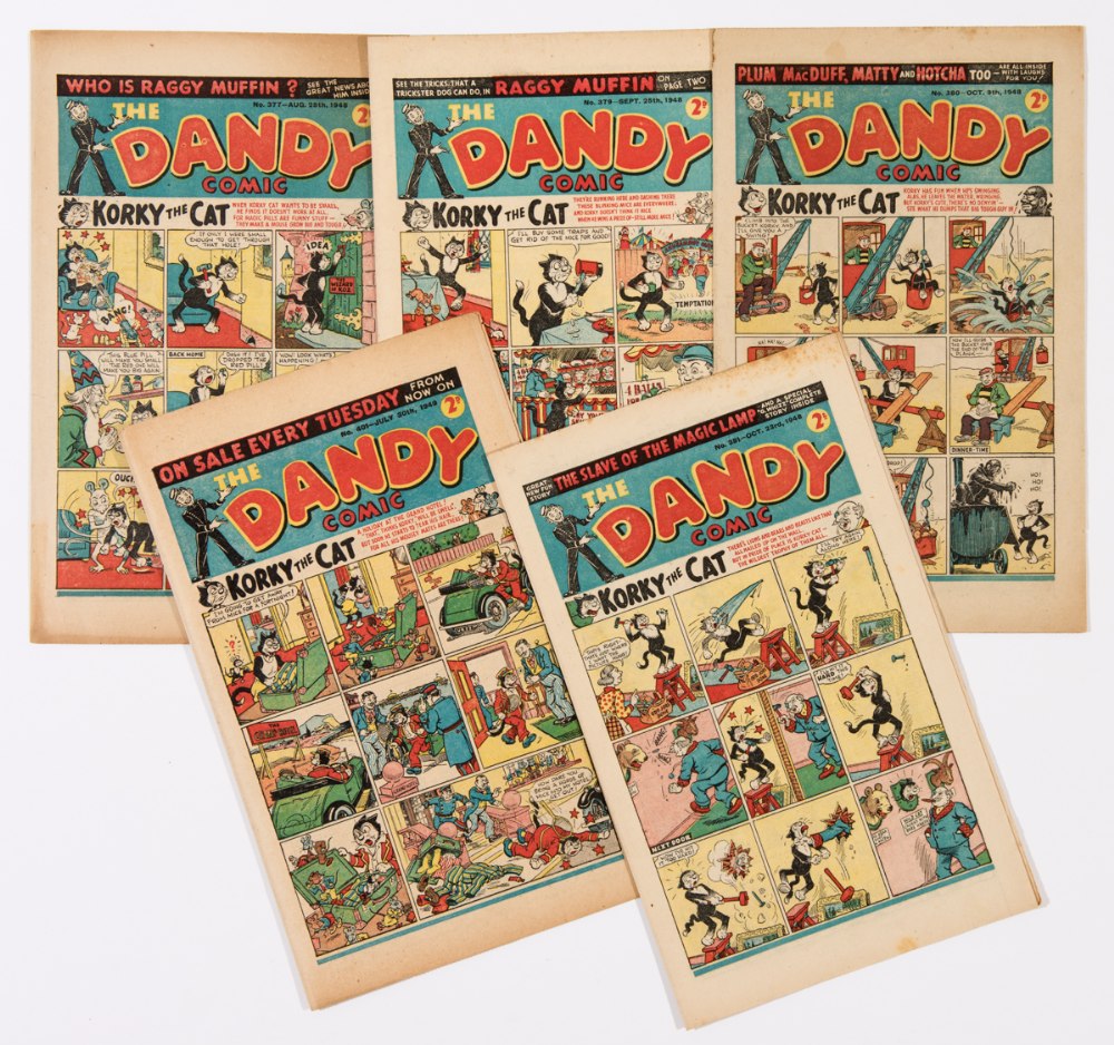 Dandy (1948-49) 377, 379, 380, 381, 401. First Slave Of The Magic Lamp by Fred Sturrock [vg/fn] (5)