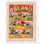 Beano No 3 (1938). Bright cover colours with 2 x 1½ ins margin tears and 2 ins horizontal spine tear