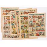 Beezer (1956-57) 41, 46, 50 (1st Xmas issue), 52-56, 79. Some worn spines [gd/vg] (9)