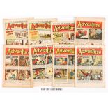 Adventure (1951-55) 94 issues comprising 1951 x 34 issues, 1952 x 18, 1953 x 14 incl Xmas, 1954 x