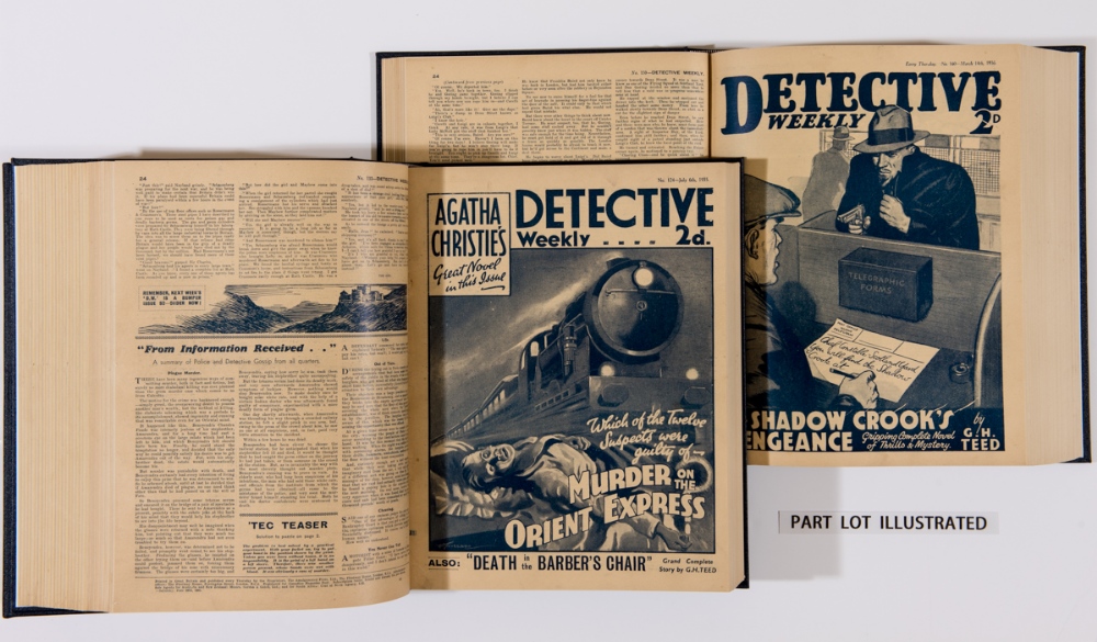 Detective Weekly (1934-36) 46-201. Three complete years in three bound volumes. Murder On The Orient