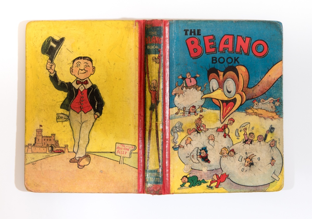 Beano Book 2 (1941). Big Eggo hatches Beano characters. Good boards with touched in, rounded