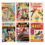 Charlton Mix (1961-69). Flash Gordon 12-17, Gorgo 2, 6, 20, Return Of Gorgo 2, Fighting Navy 110,