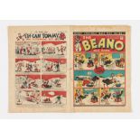 Beano No 21 (1938). First Xmas issue. Bright cover with some light foxing and margin creasing to